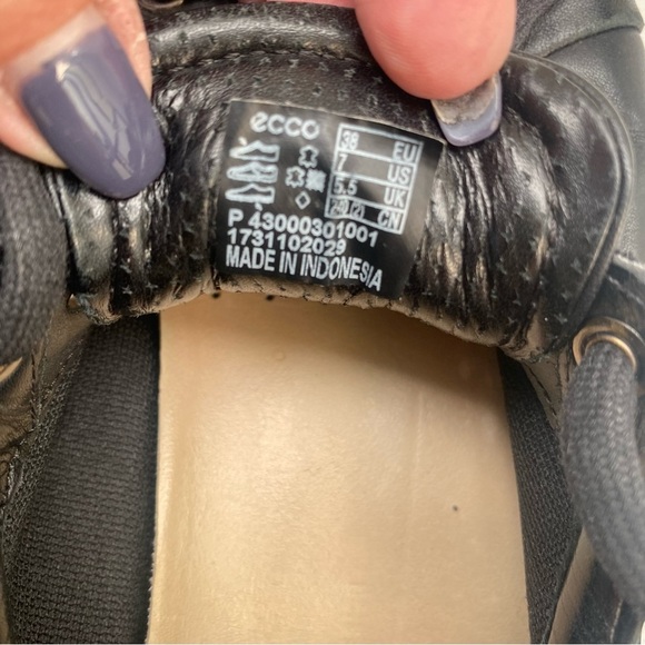 ECCO Danish Soft 7 Design Women’s Black Athletic Leather Sneaker EU 38 US 7 - Picture 14 of 15